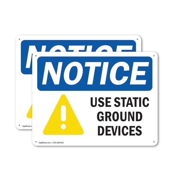 Signmission Use Static Ground Devices, 18 in W x Rectangle, Plastic OS-2PACK-NS-P-1218-L-18814 - main